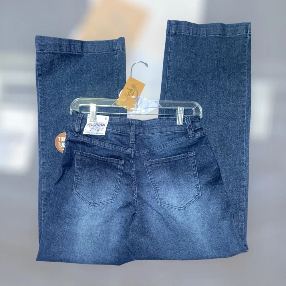Royalty NWT High Waisted Wide Leg With Tummy Tuck Control Jeans - Picture 2 of 7